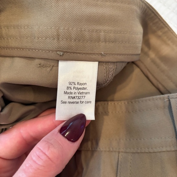 Nine West High Waist Cargo Trouser Pants Elastic Waistband Tan Women's Size S - Picture 7 of 9